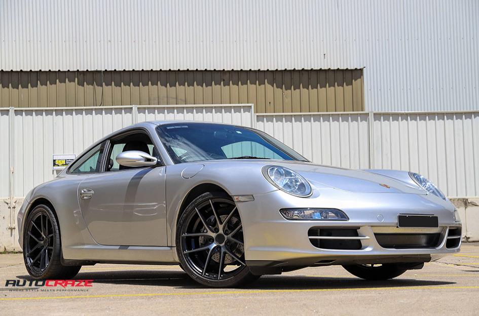 PORSCHE CARRERA TARGA BLACK   MACHINED WITH DOUBLE DARK TINT